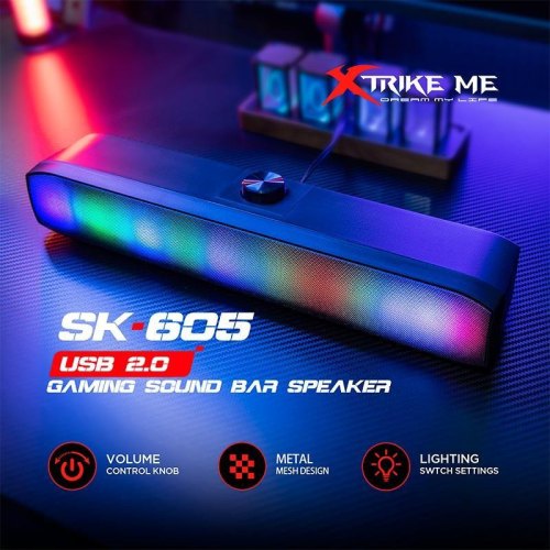 Акустична система (саундбар) XTRIKE ME SK-605, 3Вт, LED RGB, USB, 3.5мм