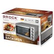 Електропіч BROCK TO 3001 SS, 1600Вт, 30л, механічне керування, гриль, срібна