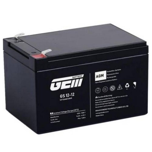 Акумуляторна батарея GEM Battery, 12V/12Ah, AGM, F1/F2 (GS 12-12)