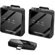 Мікрофон бездротовий, петличний Vention, подвійний, USB Type-C 2-Pack Wireless Lavalier Black (NCBB0)