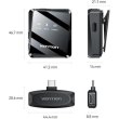 Мікрофон бездротовий, петличний Vention, подвійний, USB Type-C 2-Pack Wireless Lavalier Black (NCBB0)