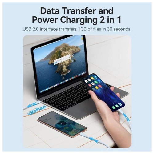 Кабель Vention, USB 2.0 Type-C to 2хUSB Type-C, Y-Splitter, 5A ,1.5м, Green (CTMGG)