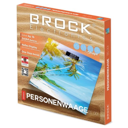 Ваги підлогові, електронні BROCK BS 001, 180кг, 2хААА, автовимкнення