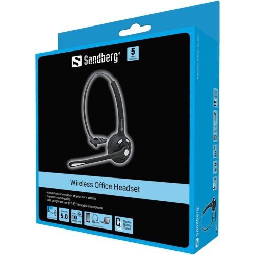 Гарнітура бездротова Sandberg Wireless Office Headset Mono, Black (126-23)