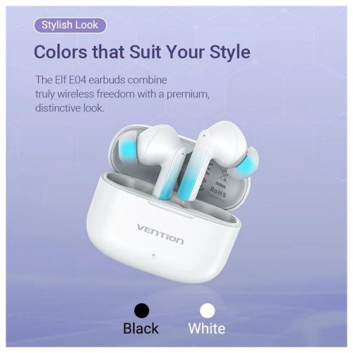 Навушники бездротові TWS Vention Elf Earbuds E04, White (NBIW0)