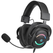 Гарнітура дротова, ігрова HP DHE-8006, USB, RGB, Black