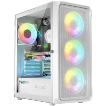 Корпус Logic Concept Portos Mesh+Glass ARGB, без блоку живлення, ATX, 4x120мм, White (AT-PORTOS-20-0000000-0002)