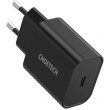 Мережевий зарядний пристрій Choetech matte wall charger, 1xUSB Type-C, PD 20W, Black (Q5004-EU-BK)