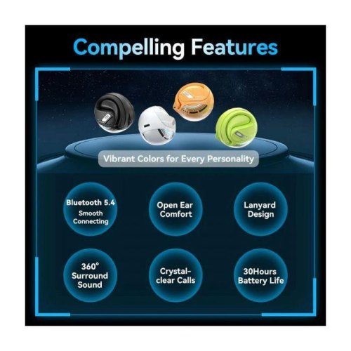 Навушники бездротові TWS Vention OpenBeat O12, White (NBUW0)