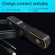 Акустична система 2.0 HP Sound Bar LED RGB, 6Вт, 3.5мм, USB (DHE-6002)