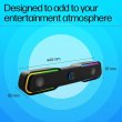 Акустична система 2.0 HP Sound Bar LED RGB, 6Вт, 3.5мм, USB (DHE-6002)