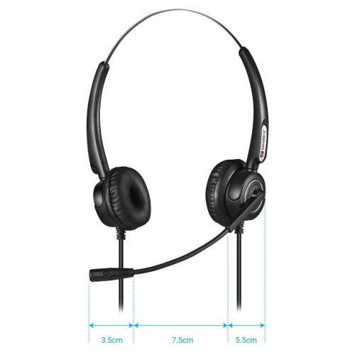 Гарнітура дротова Sandberg Office Headset Pro Stereo, USB, Black (126-13)