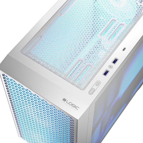 Корпус Logic Concept Dart Pro ARGB Mini Mesh, без блоку живлення, mATX, 3x120мм, White (AM-DART-PRO-ARGB-20)