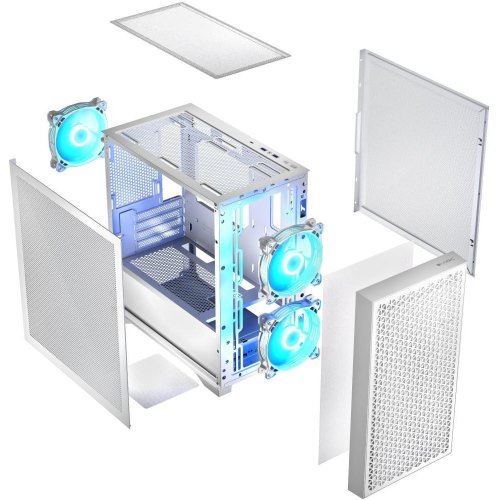 Корпус Logic Concept Dart Pro ARGB Mini Mesh, без блоку живлення, mATX, 3x120мм, White (AM-DART-PRO-ARGB-20)