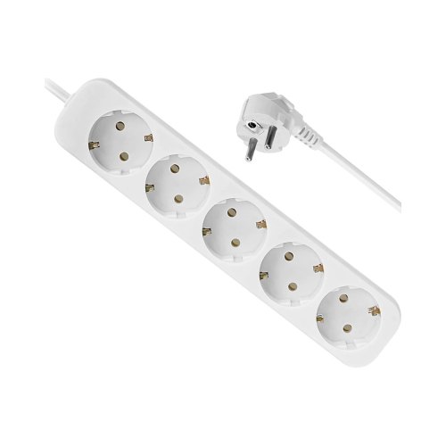 Мережевий фільтр Defender E518, 5 розеток, з заземленням, 1.8м (992290)