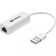 Перехідник Sandberg, USB 2.0 Type-A to Ethernet RJ45 100Mb, білий (133-78)
