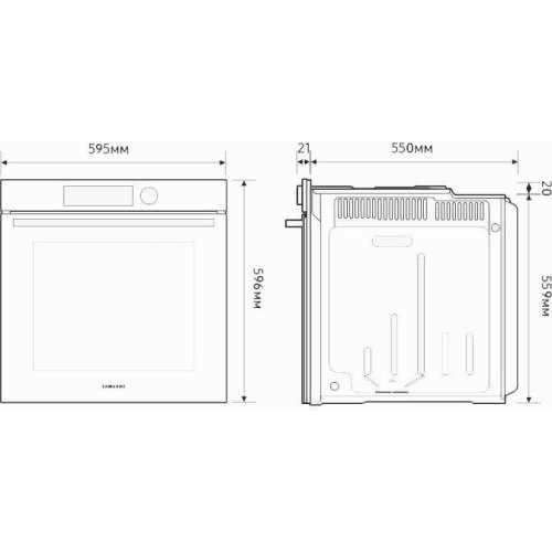 Духова шафа Samsung NV7B4125ZAK/WT