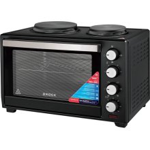 Електропіч BROCK TO 3002 B, 1600Вт, 30л, електроплита, механічне керування, чорна