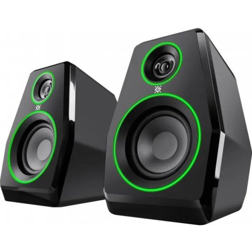 Акустична система 2.0 Defender Solar 10, 10Вт, Bluetooth, RGB підсвітка, USB, чорна (65940)