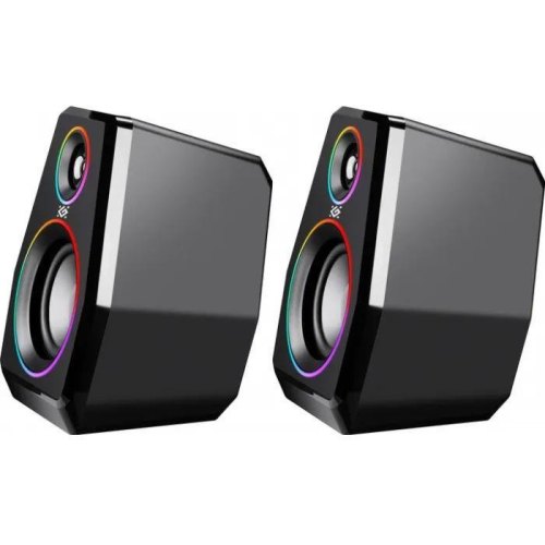 Акустична система 2.0 Defender Solar 10, 10Вт, Bluetooth, RGB підсвітка, USB, чорна (65940)