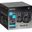 Акустична система 2.0 Defender Solar 10, 10Вт, Bluetooth, RGB підсвітка, USB, чорна (65940)