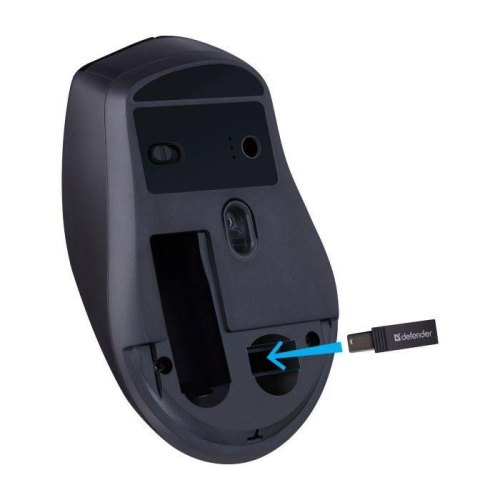 Миша бездротова Defender Effect X MS-095, до 1600dpi, безшумна, чорна (52095)