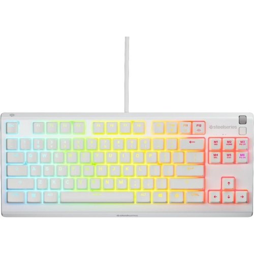 Клавіатура дротова, ігрова SteelSeries Apex 3 TKL UA White  (64819)