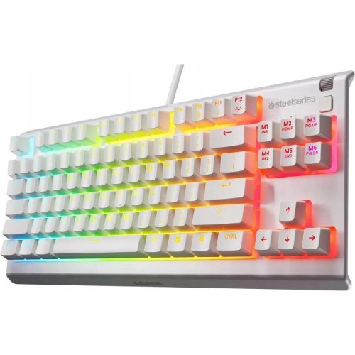Клавіатура дротова, ігрова SteelSeries Apex 3 TKL UA White  (64819)