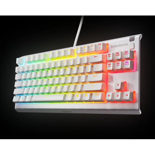 Клавіатура дротова, ігрова SteelSeries Apex 3 TKL UA White  (64819)