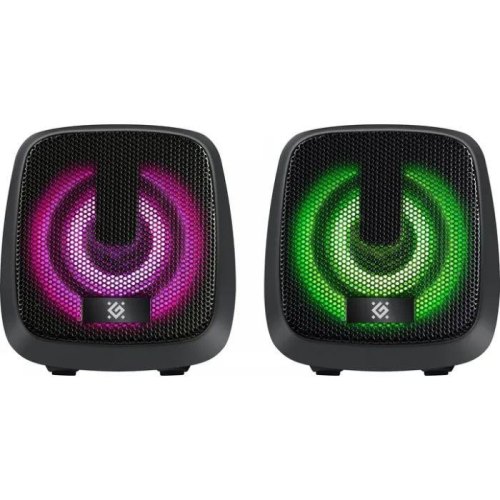 Акустична система 2.0 Defender J2, 6Вт, підсвітка, USB, чорна (65962)