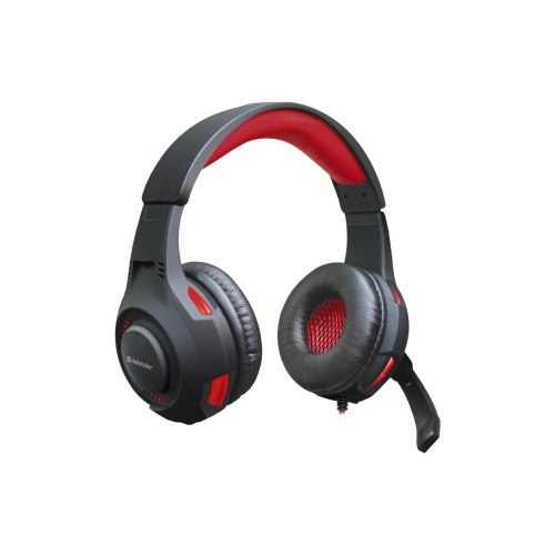 Гарнітура дротова, ігрова Defender Warhead G-450, USB, підсвітка, чорно-червона (64146)
