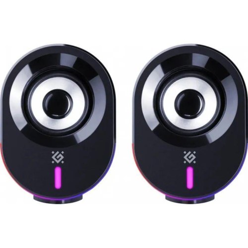 Акустична система 2.0 Defender Solar 8, 10Вт, Bluetooth, RGB підсвітка, USB, чорна (65938)
