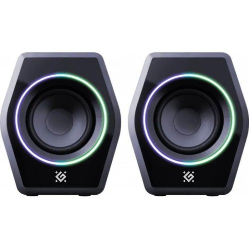 Акустична система 2.0 Defender Solar 9, 10Вт, Bluetooth, RGB підсвітка, USB, чорна (65939)