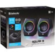 Акустична система 2.0 Defender Solar 9, 10Вт, Bluetooth, RGB підсвітка, USB, чорна (65939)