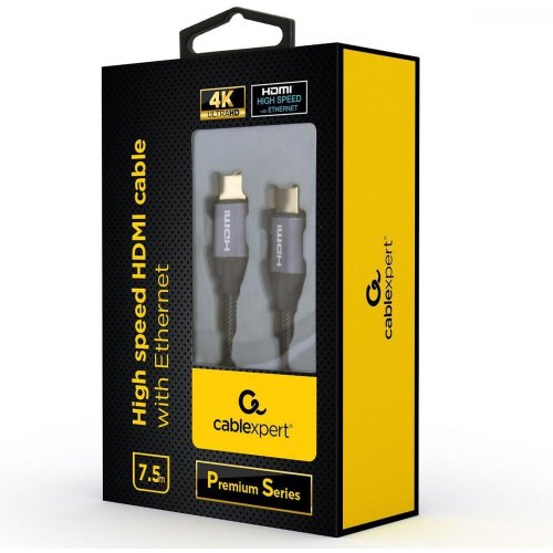 Кабель Cablexpert, HDMI (M) to HDMI (M), v2.0, 7.5м, Black (CCBP-HDMI-7.5M)