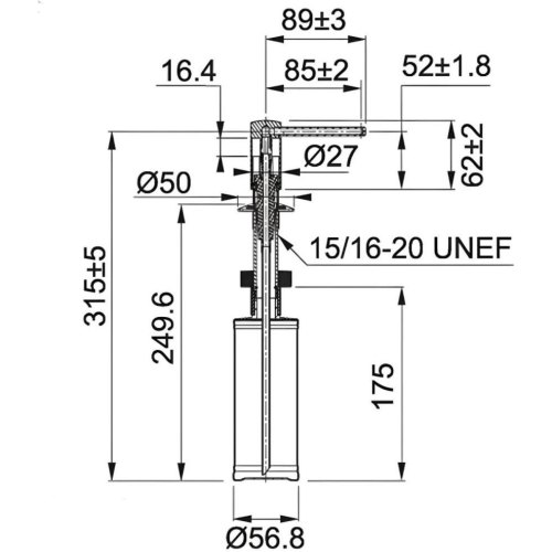 Дозатор миючого засобу Franke Comfort, фраграніт, 350мл (119.0578.744)