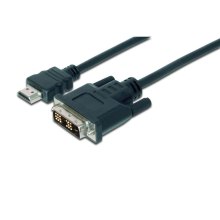 Кабель Assmann, HDMI to DVI-D, 2м, чорний (AK-330300-020-S)