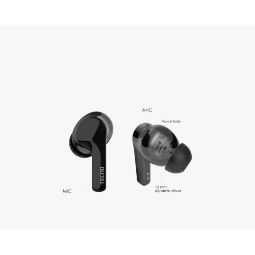 Навушники бездротові TWS Tecno Hipods H3, Black (4895180768019)