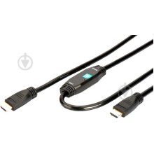 Кабель Digitus, HDMI to HDMI, 15м, чорний (AK-330105-150-S)