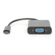 Адаптер DIGITUS, USB Type-C (M) to VGA (F), Full HD, 0.15м (DA-70853)