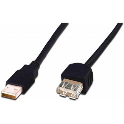 Кабель-подовжувач Assmann, USB 2.0 Type-A (M) to USB Type-A (F), 5м, чорний (AK-300202-050-S)