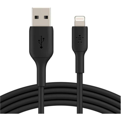 Кабель Belkin, USB Type-A to Lightning, PVC, 1м, чорний (CAA001BT1MBK)