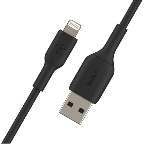 Кабель Belkin, USB Type-A to Lightning, PVC, 1м, чорний (CAA001BT1MBK)