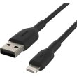 Кабель Belkin, USB Type-A to Lightning, PVC, 1м, чорний (CAA001BT1MBK)