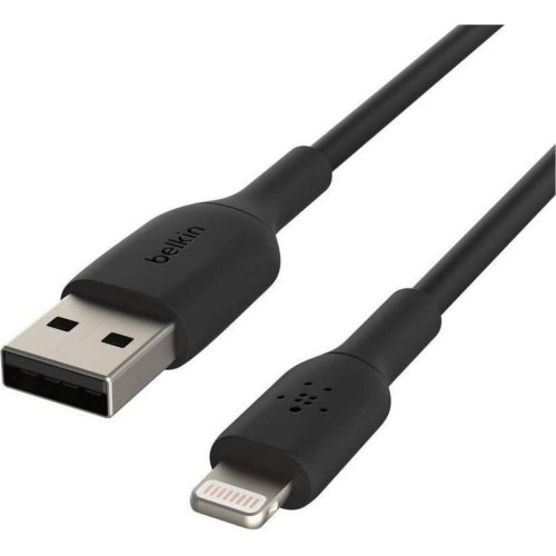 Кабель Belkin, USB Type-A to Lightning, PVC, 1м, чорний (CAA001BT1MBK)