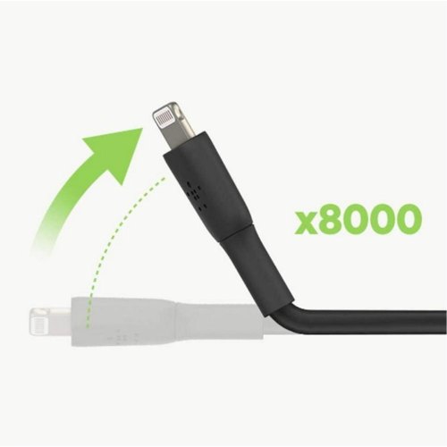Кабель Belkin, USB Type-A to Lightning, PVC, 1м, чорний (CAA001BT1MBK)