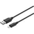 Кабель KITs, USB 2.0 Type-A to Lightning, 2A, 1м, чорний (KITS-W-003)