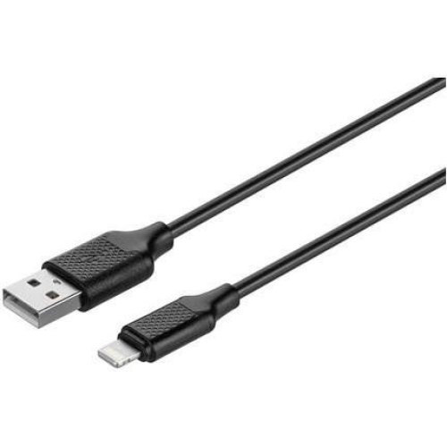 Кабель KITs, USB 2.0 Type-A to Lightning, 2A, 1м, чорний (KITS-W-003)