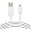 Кабель Belkin, USB Type-A to USB Type-С, PVC, 2м, білий (CAB001BT2MWH)