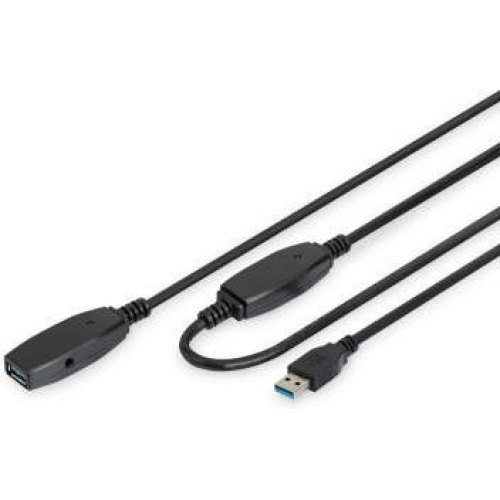 Кабель-подовжувач DIGITUS, USB 3.0 Type-A (M) to USB Type-A (F), 15м (DA-73106)